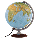 Tactile Relief Illuminated World Globe by Waypoint Geographic