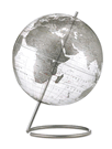 Crystal Marquis Clear Silver World Globe by Replogle Globes
