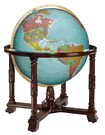 Diplomat Blue Illuminated Floor Globe  by Replogle Globes