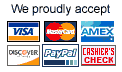 World Wide Globes proudly accepts Visa, MasterCard, American Express, Discover and PayPal